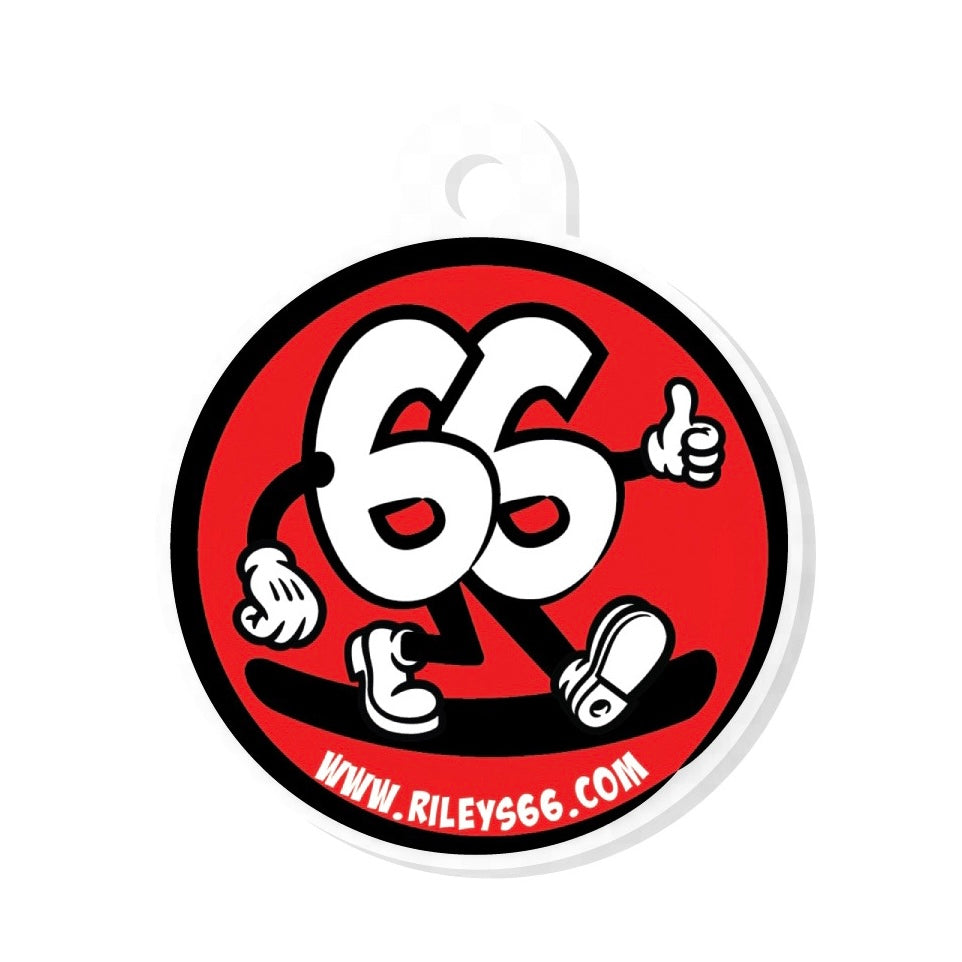 Riley's 66 Acrylic Keychain - Walking 66 Logo