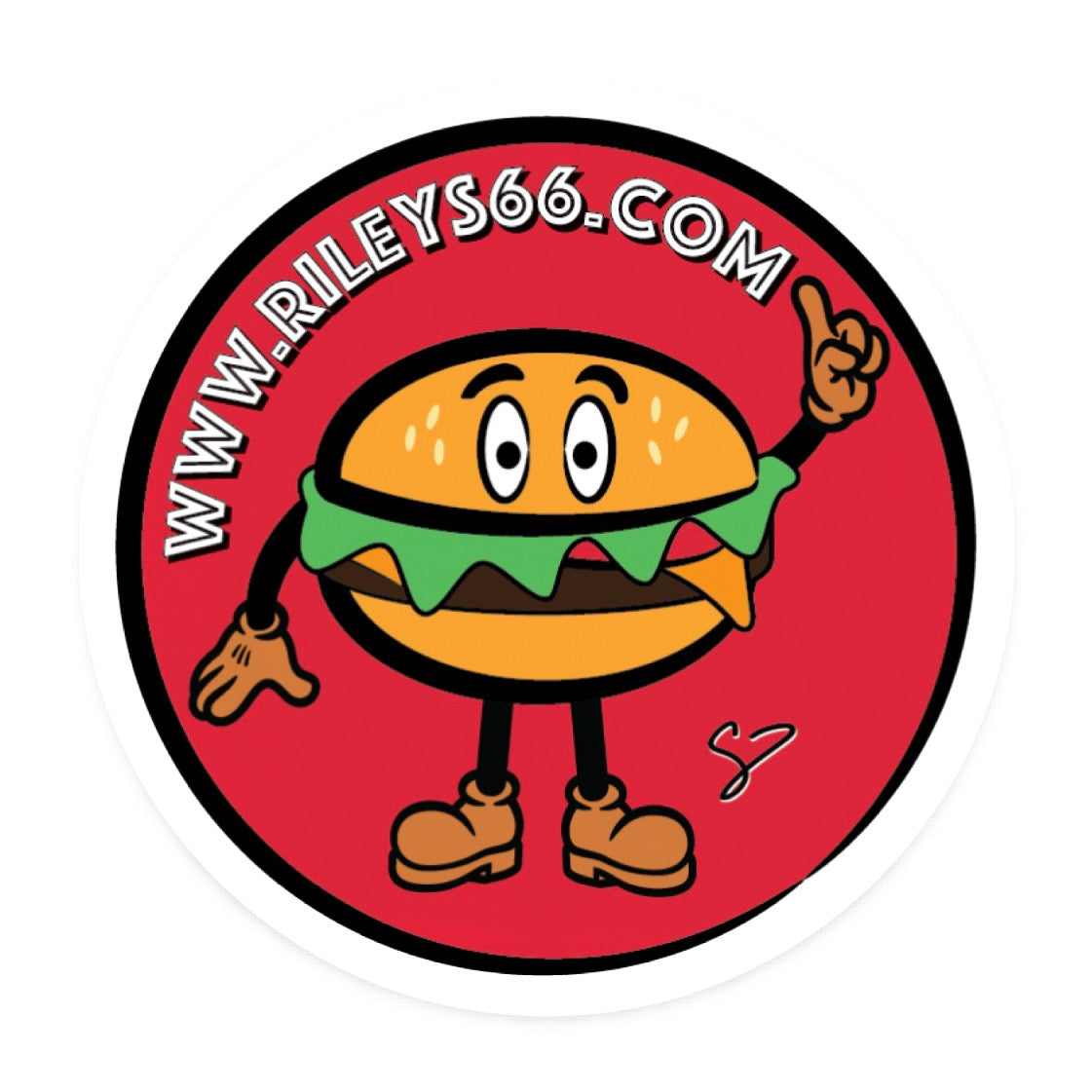 Riley's 66 Cheeseburger Sticker