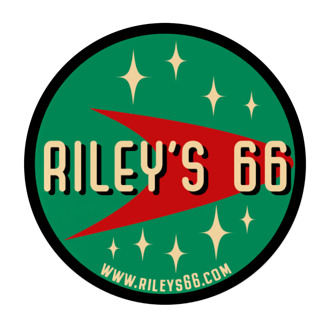 Riley's 66 Vintage Logo Sticker