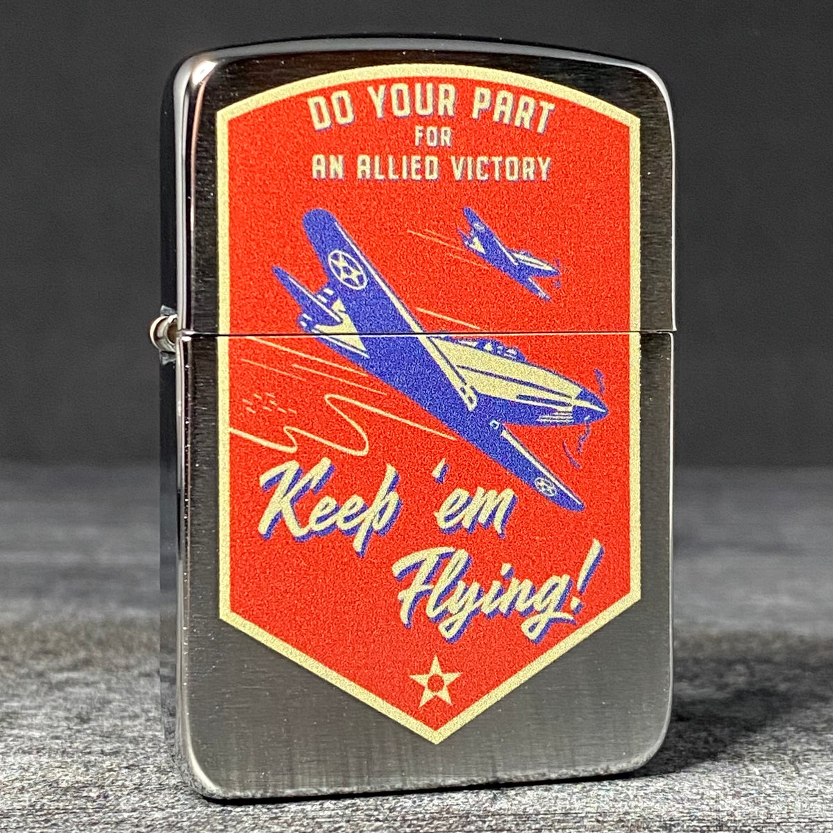 EXCLUSIVE - RILEY&#39;S 66 ZIPPO LIGHTER - Keep &#39;Em Flying - 1941 Replica