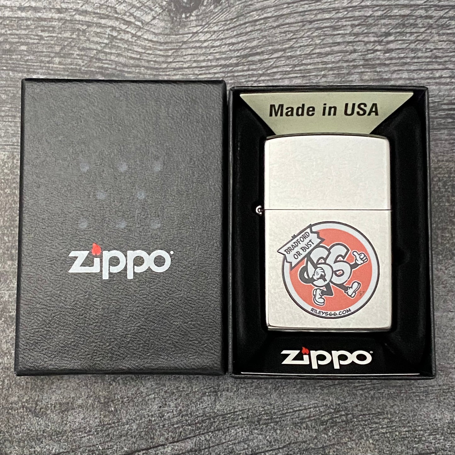 EXCLUSIVE - Riley's 66 Zippo Lighter - Bradford or Bust - Street Chrome™️