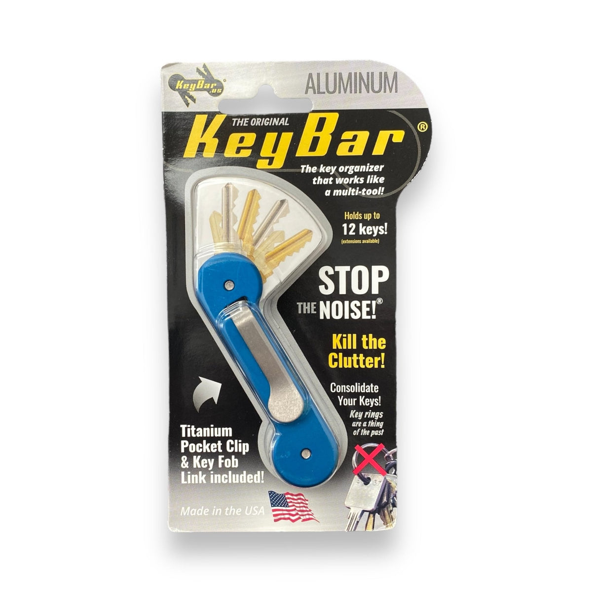 Keybar Key Organizer - Aluminum - Blue - Riley&#39;s 66 LLC