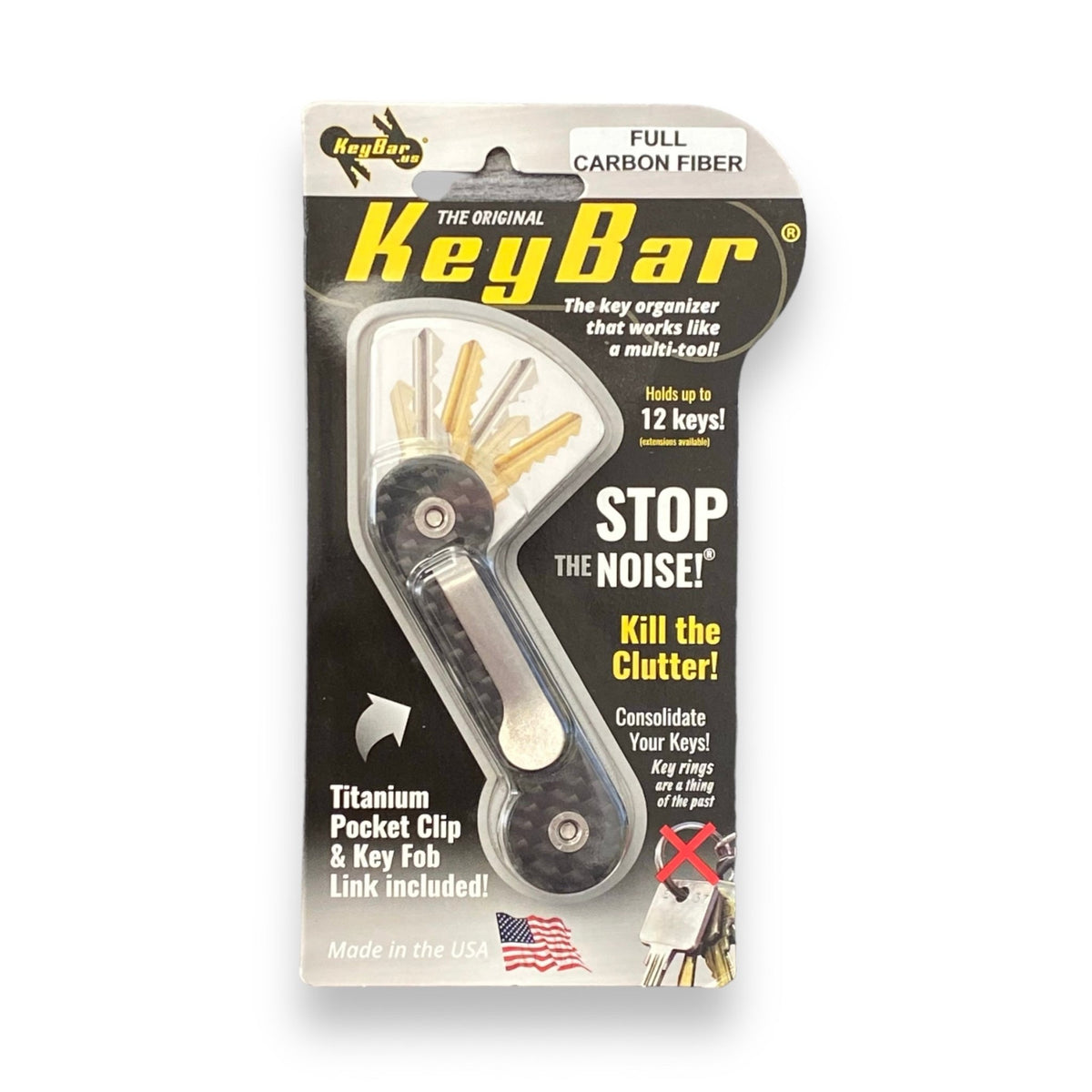 Keybar Key Organizer - Full Carbon Fiber - Riley&#39;s 66 LLC