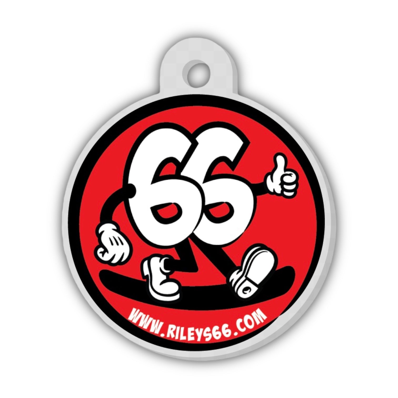 Riley's 66 Acrylic Keychain - Walking 66 Logo - Riley's 66 LLC