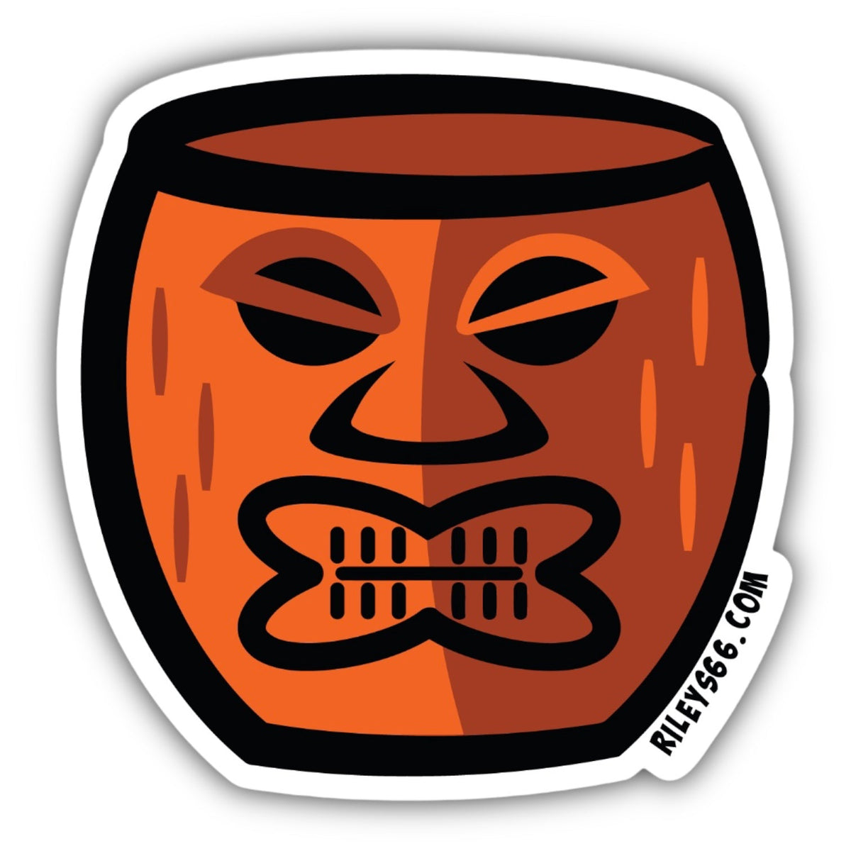 Riley&#39;s 66 Tiki Mug Sticker - Riley&#39;s 66 LLC