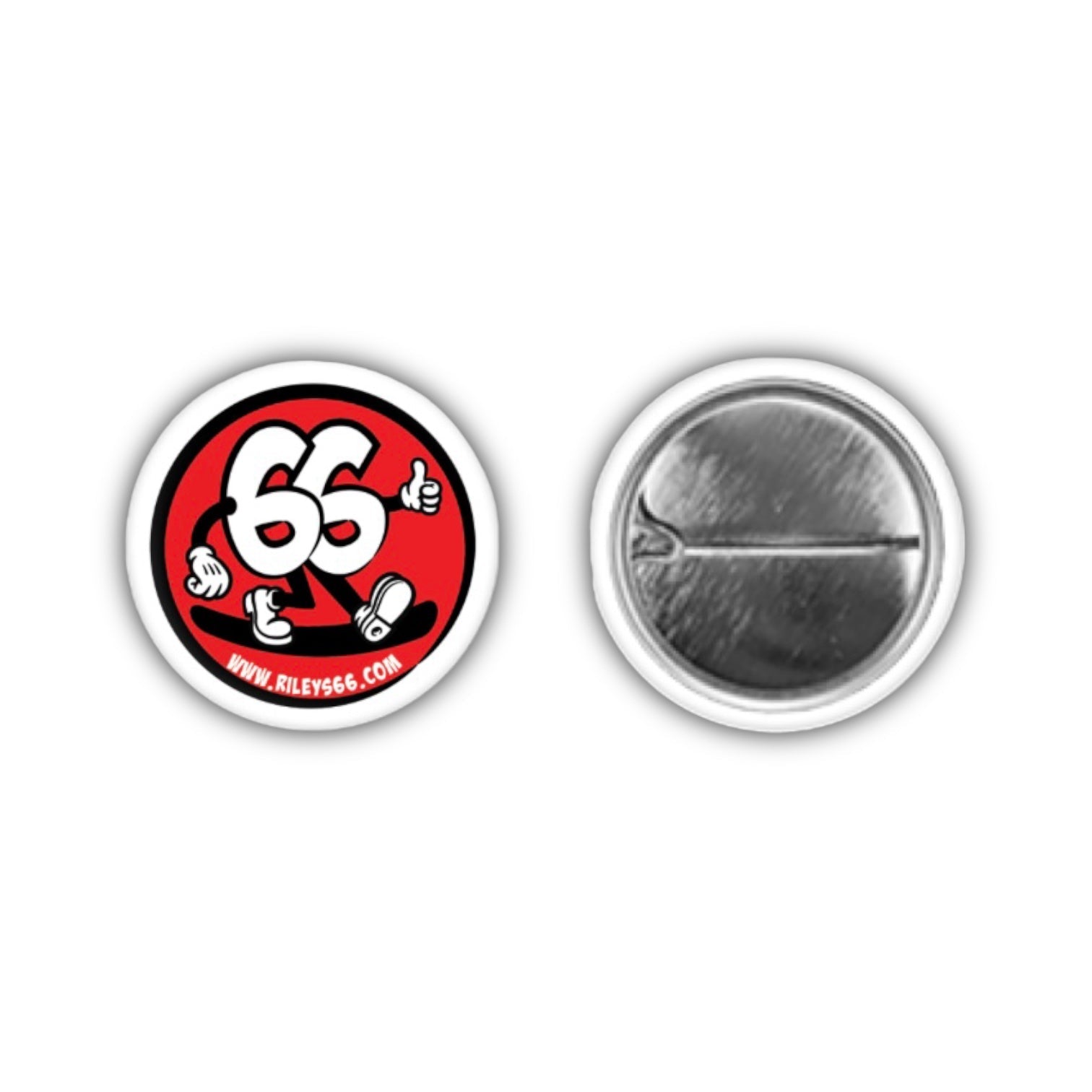 Riley's 66 Walking 66 Logo Button - Riley's 66 LLC
