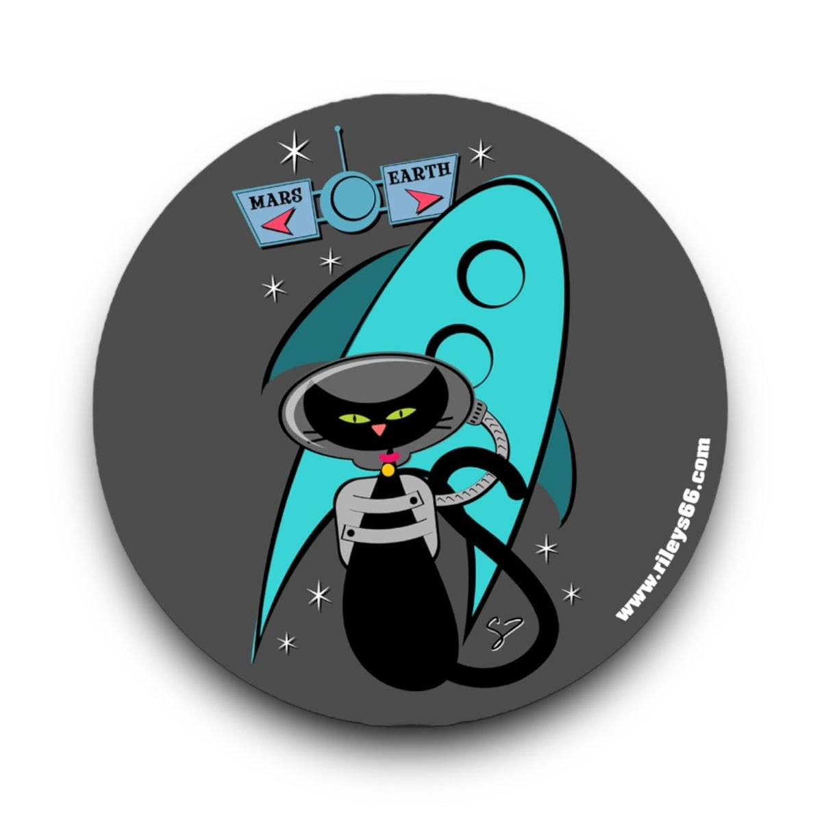 Space Kitty Sticker - Riley&#39;s 66 LLC