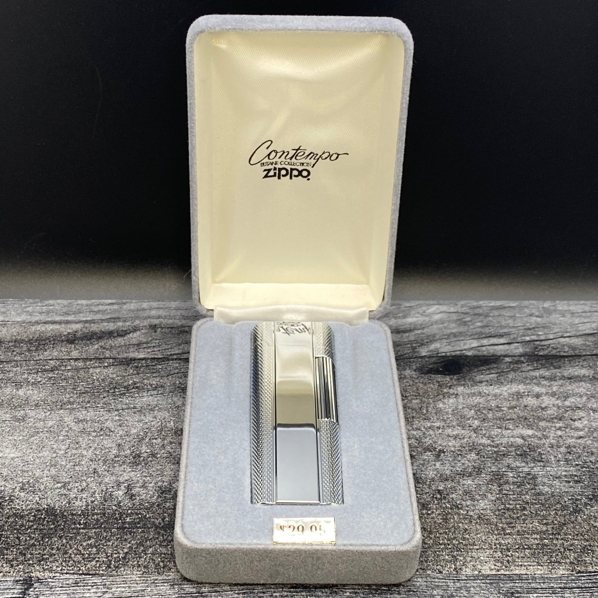 Vintage Zippo Contempo Lighter - Trim No. 1401 - Bright Chrome - Riley's 66 LLC