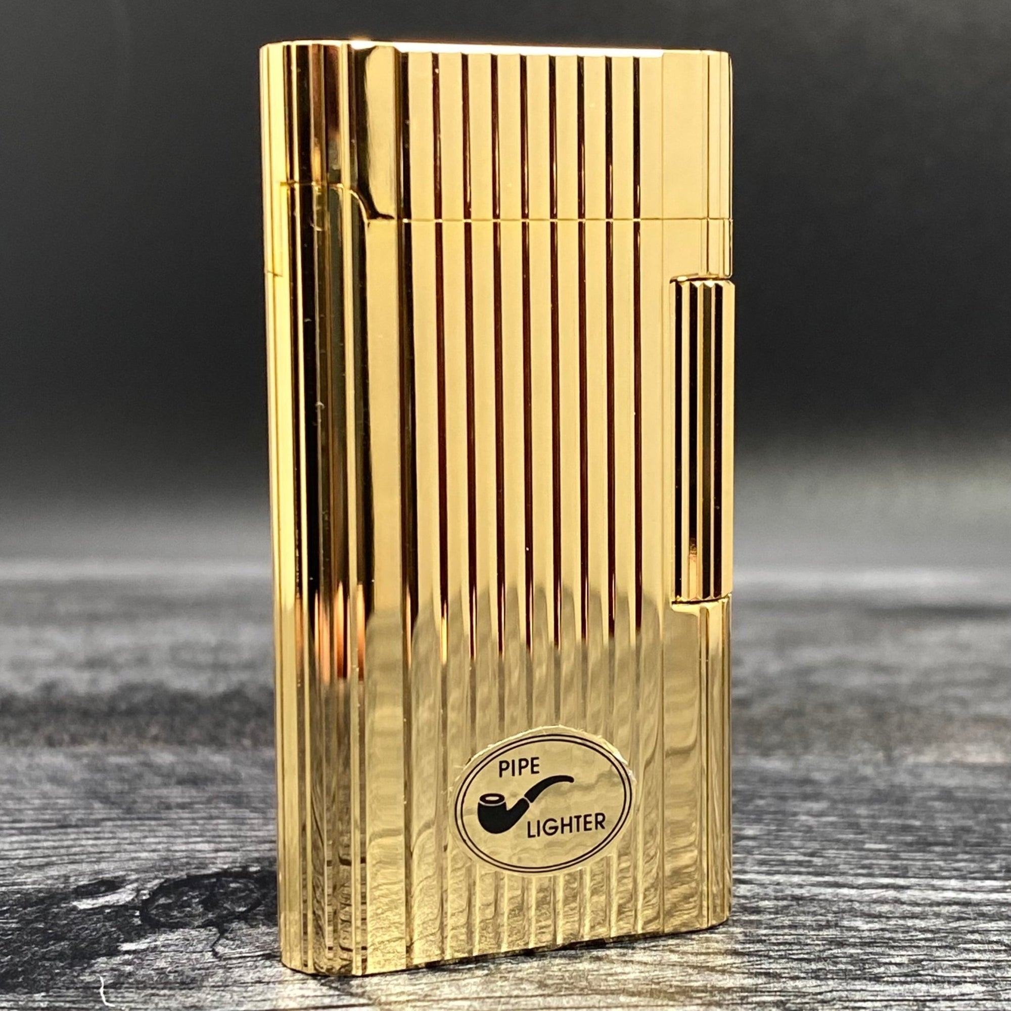 Vintage Zippo Contempo Pipe Lighter - Louver Gold - Riley's 66 LLC