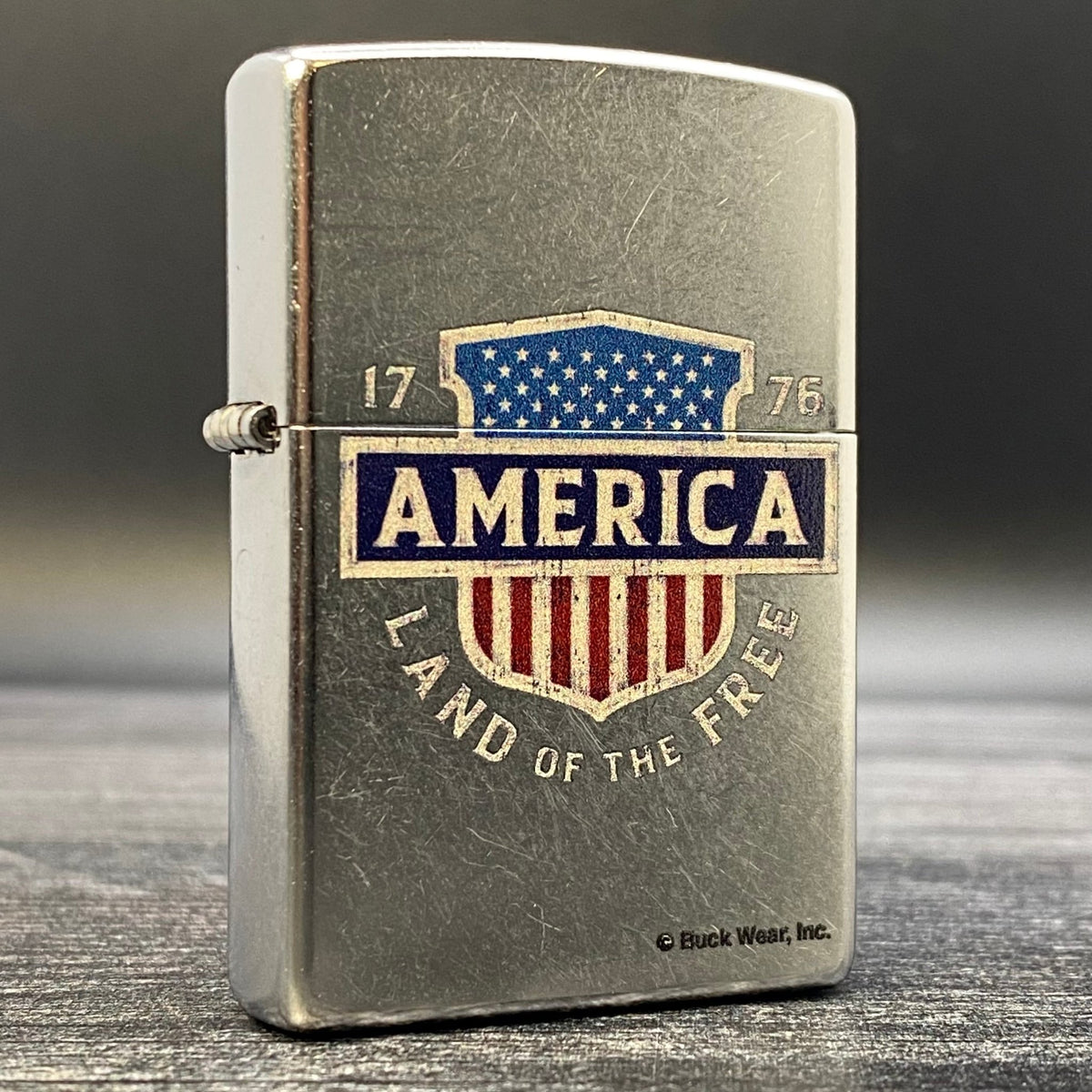 Zippo Lighter - America - Street Chrome - Riley&#39;s 66 LLC