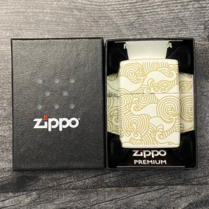 ZIPPO LIGHTER - Cloud Filigree - Laser 360° - White Matte - Riley's 66 LLC