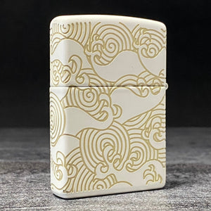 ZIPPO LIGHTER - Cloud Filigree - Laser 360° - White Matte - Riley's 66 LLC