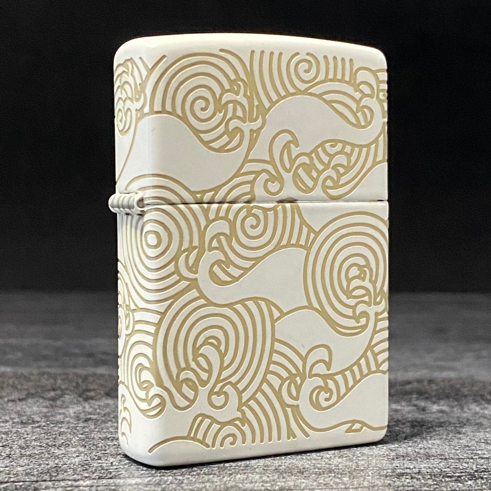 ZIPPO LIGHTER - Cloud Filigree - Laser 360° - White Matte - Riley's 66 LLC