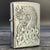 ZIPPO LIGHTER - Dragon Emblem - Brushed Chrome - Riley's 66 LLC