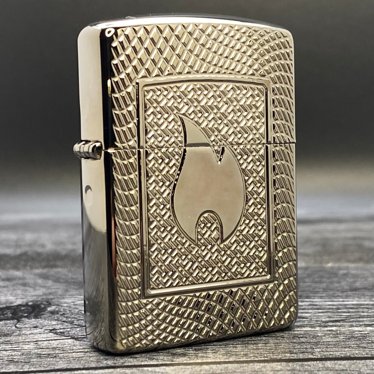 ZIPPO LIGHTER - Flame Pattern Design - Armor® - Black Ice® - Riley&#39;s 66 LLC