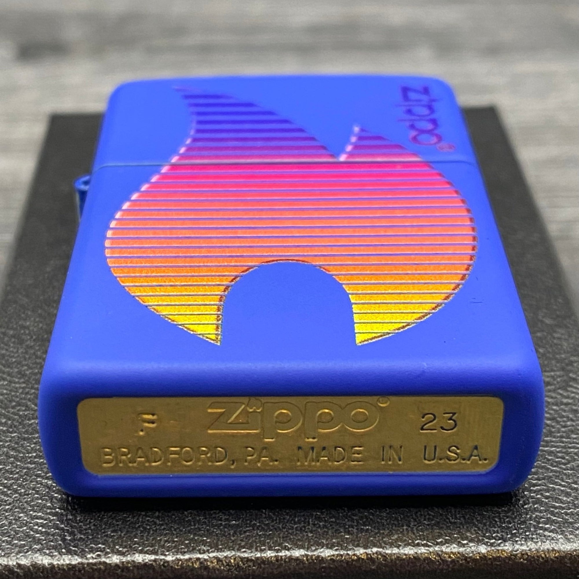 Zippo Lighter - Flame - Royal Blue Matte - Riley's 66 LLC