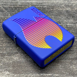 Zippo Lighter - Flame - Royal Blue Matte - Riley's 66 LLC