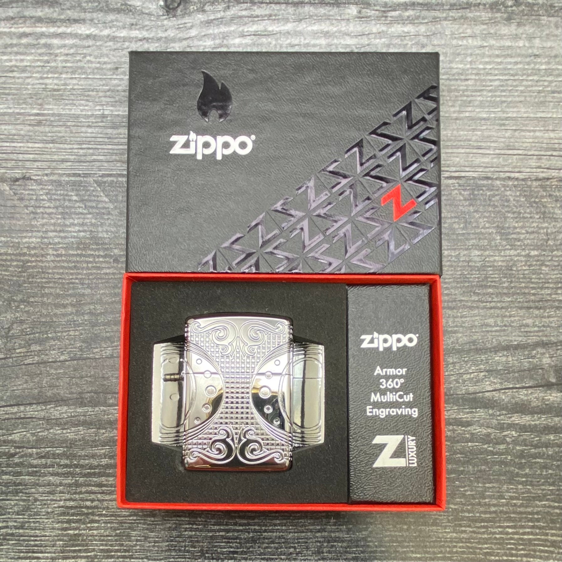 ZIPPO LIGHTER - Geometric Space - Armor® - High Polish Chrome - Riley's 66 LLC