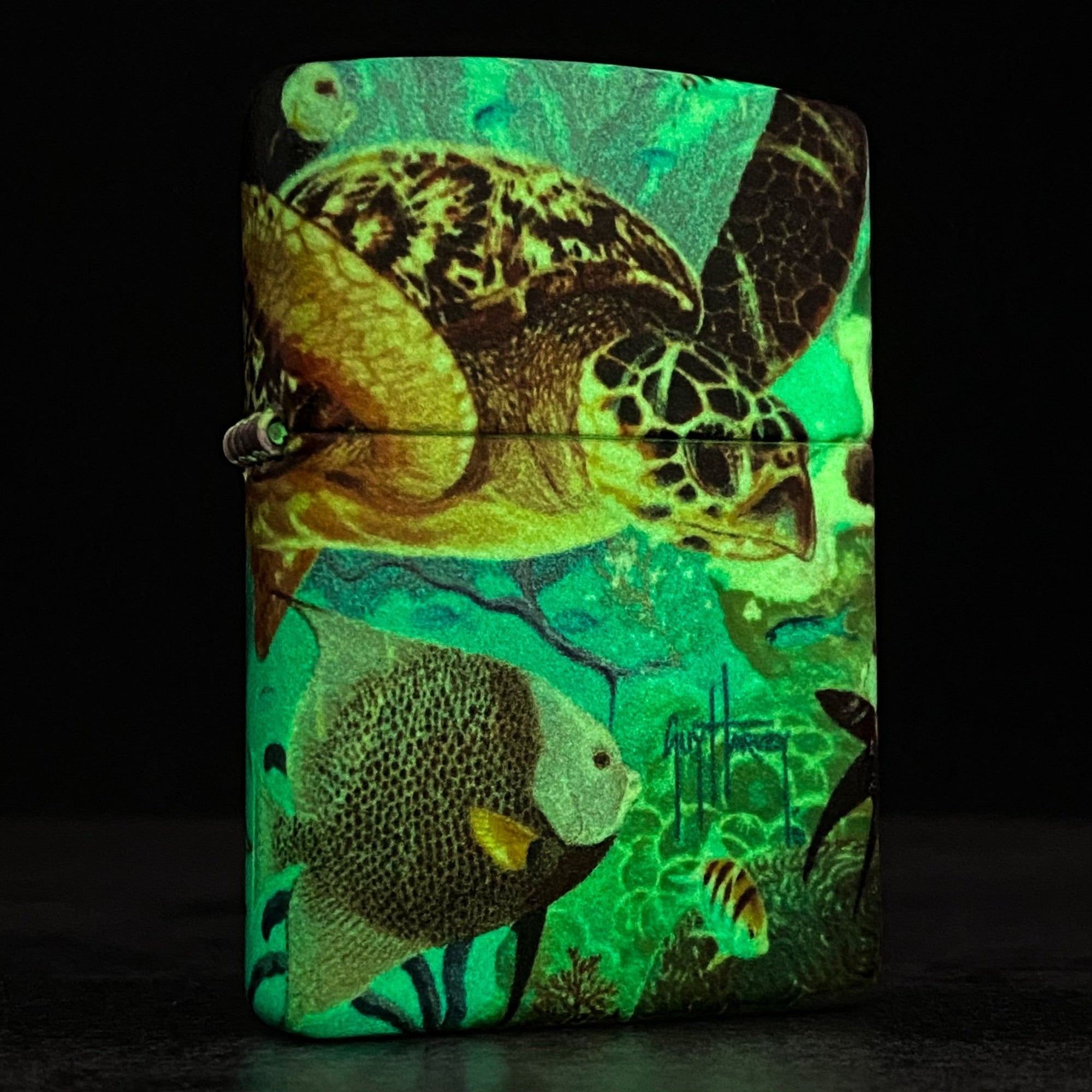 Zippo Lighter - Guy Harvey - Glow-in-the-Dark Green - 540 Color - Riley's 66 LLC