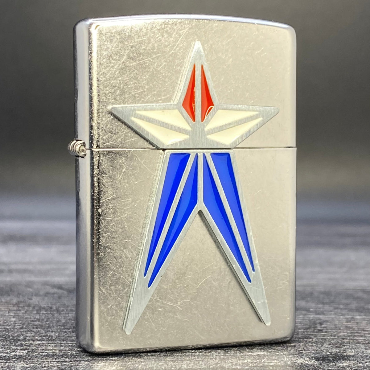 ZIPPO LIGHTER - Patriotic Star - Street Chrome - Riley&#39;s 66 LLC