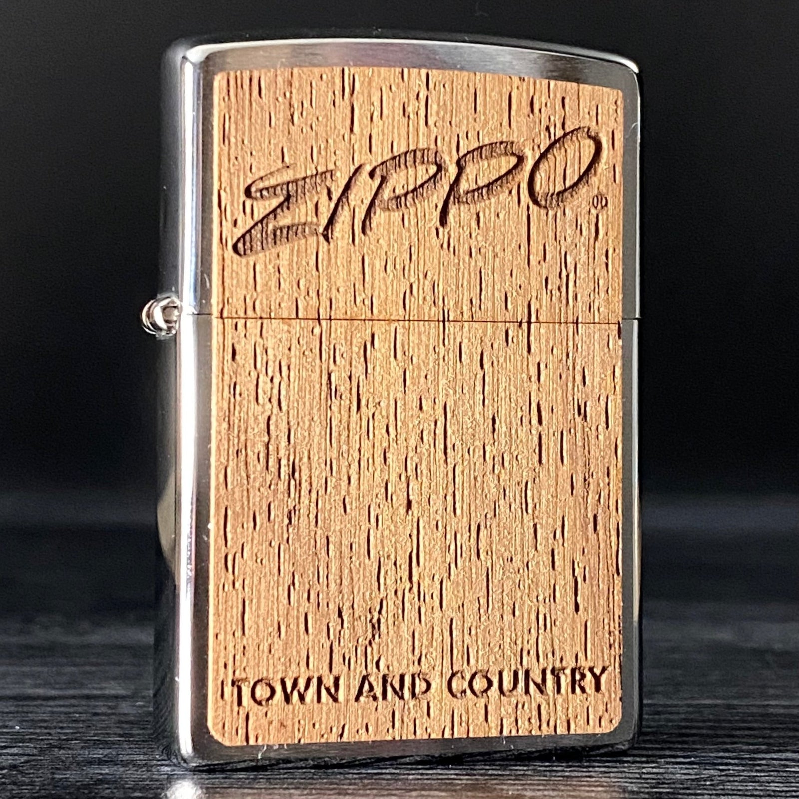 Zippo Lighter - Town & Country Boxtop - Woodchuck Walnut - Riley's 66 LLC