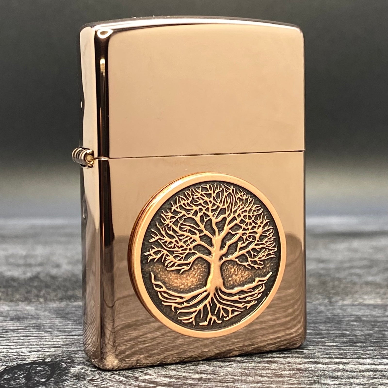 ZIPPO LIGHTER - Tree of Life - Rose Gold - Riley's 66 LLC