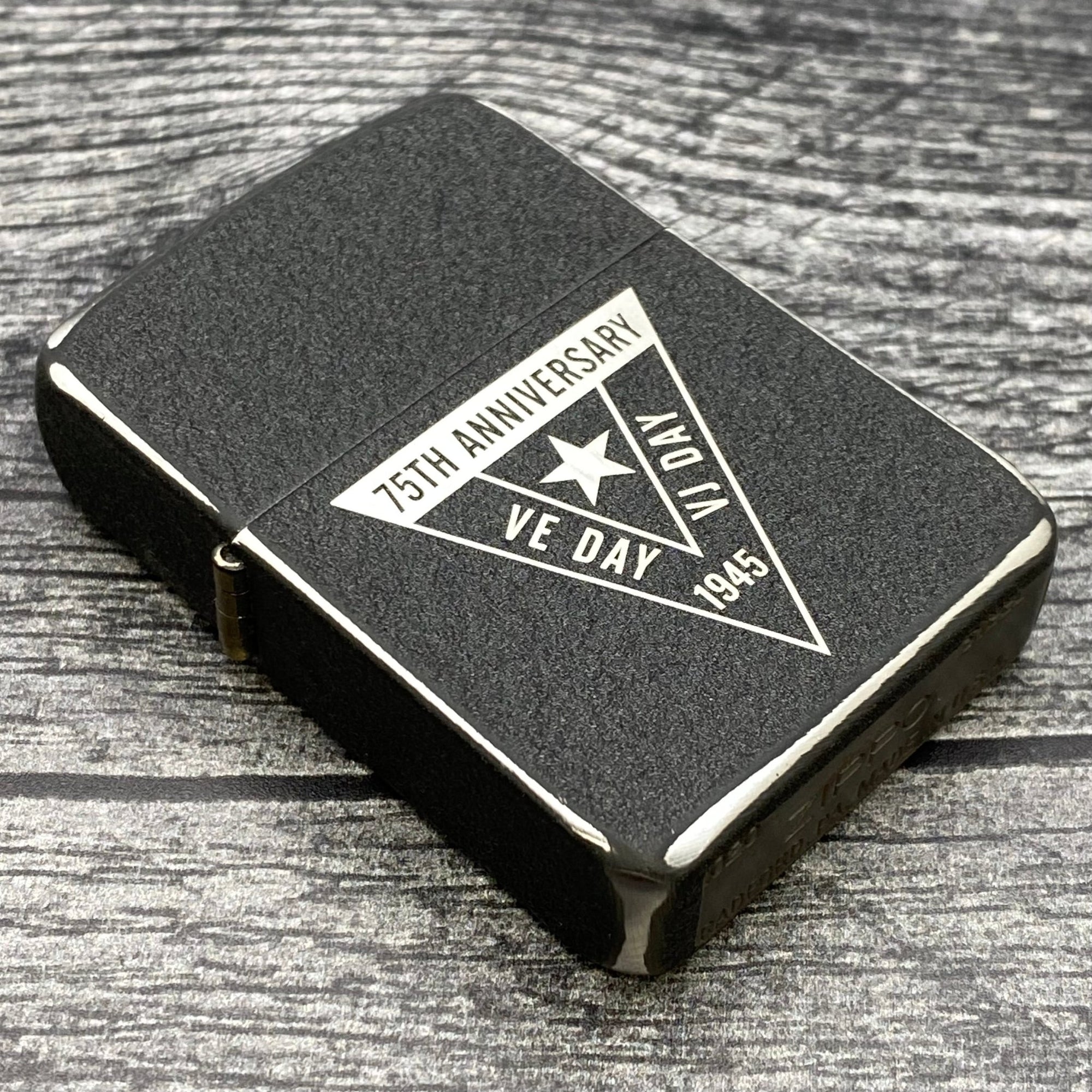 ZIPPO LIGHTER - WWII Victory - 1941 Replica - Black Crackle® - Riley's 66 LLC