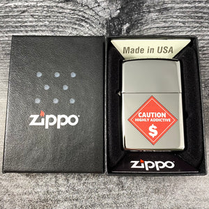 JV EXCLUSIVE LIGHTER COLLECTING IS HIGHLY ADDICTIVE ZIPPO LIGHTER - HIGH POLISH