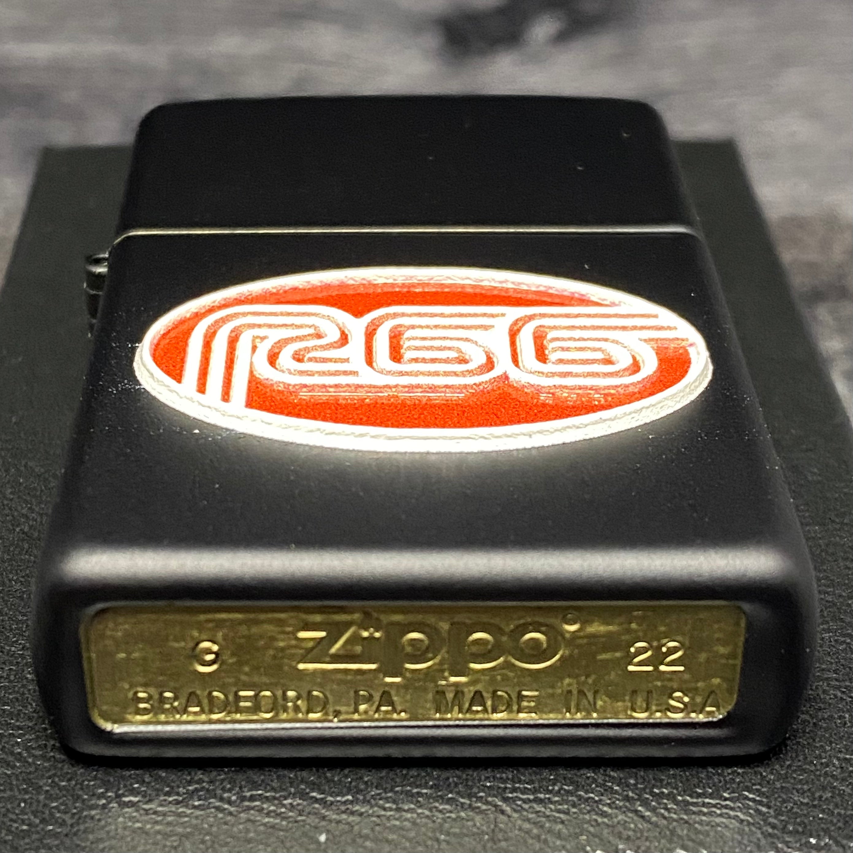 EXCLUSIVE - Riley's 66 Zippo Lighter - R66 3D Logo - Black Matte