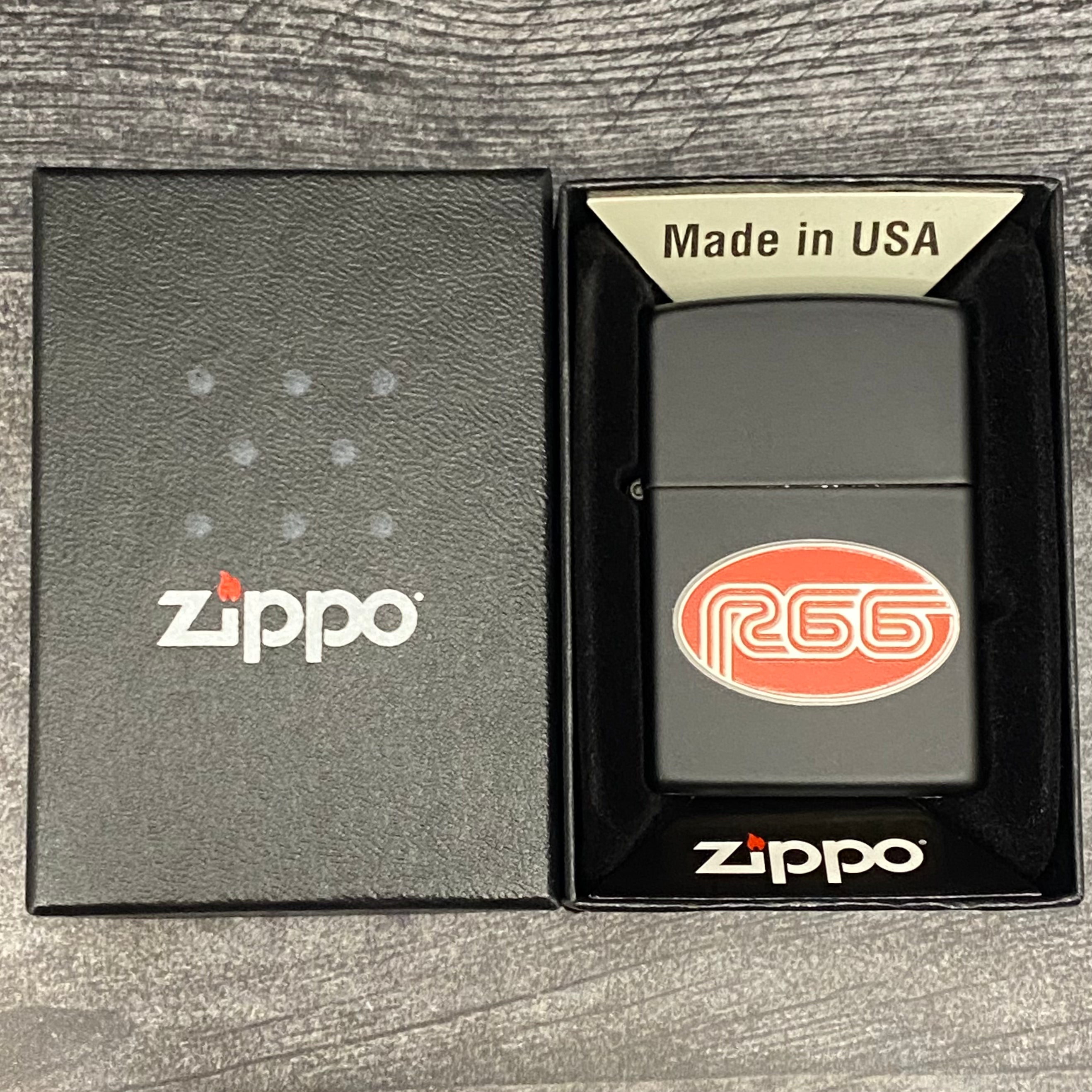 EXCLUSIVE - Riley's 66 Zippo Lighter - R66 3D Logo - Black Matte