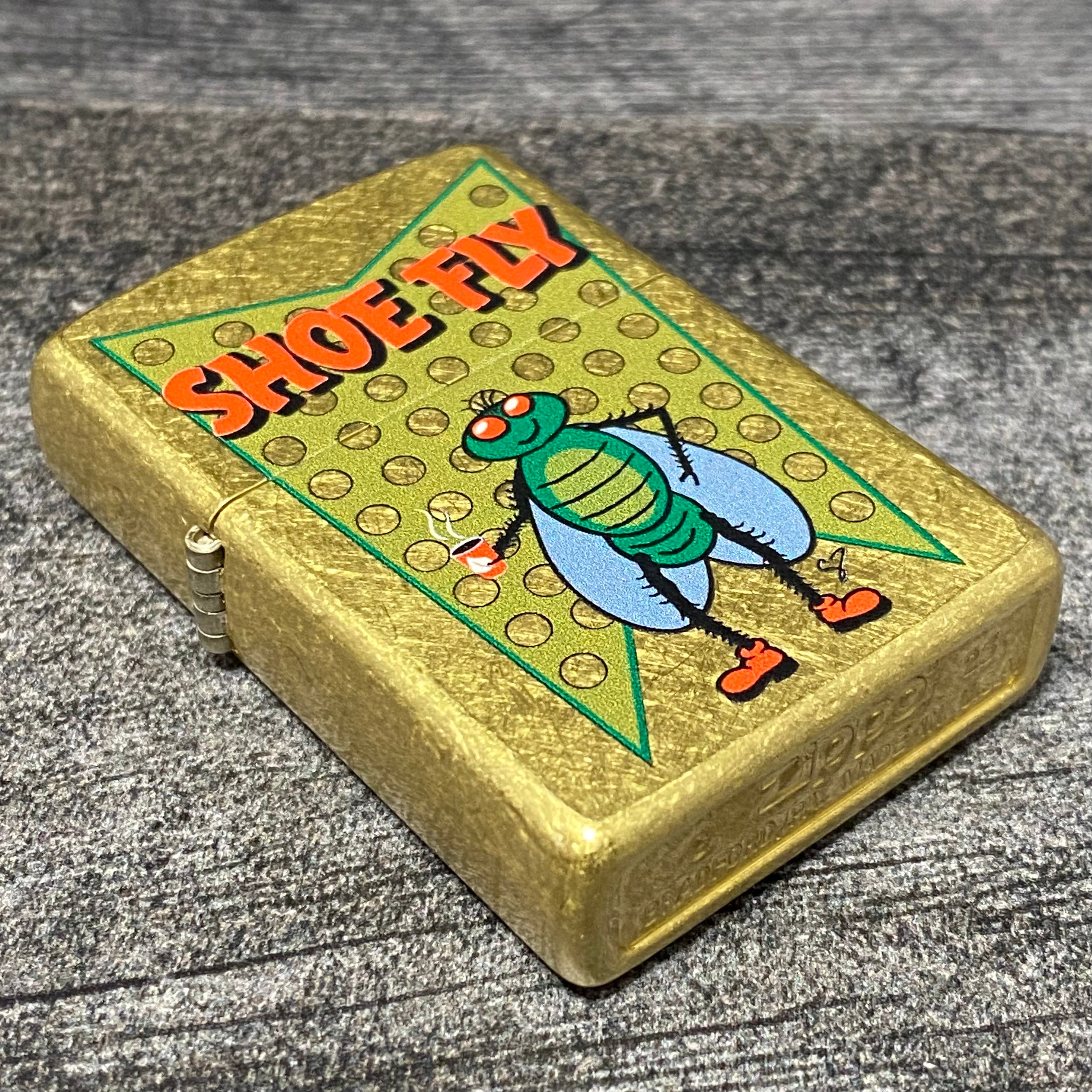 EXCLUSIVE - Riley's 66 Zippo Lighter - Shoe Fly - Street Brass