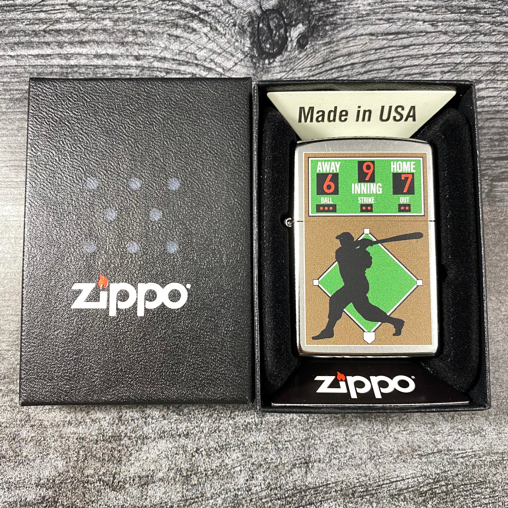 JV Exclusive Baseball Player Zippo Lighter - Street Chrome™️