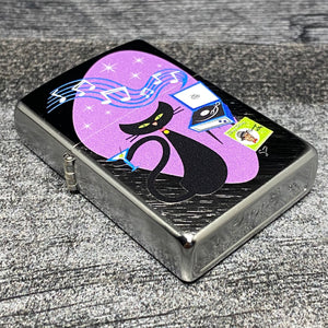 EXCLUSIVE - RILEY'S 66 ZIPPO LIGHTER - Swingin' Kitty - Herringbone Sweep