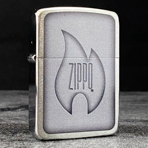 Zippo Lighter - 1941 Replica - Flame - Brushed Chrome