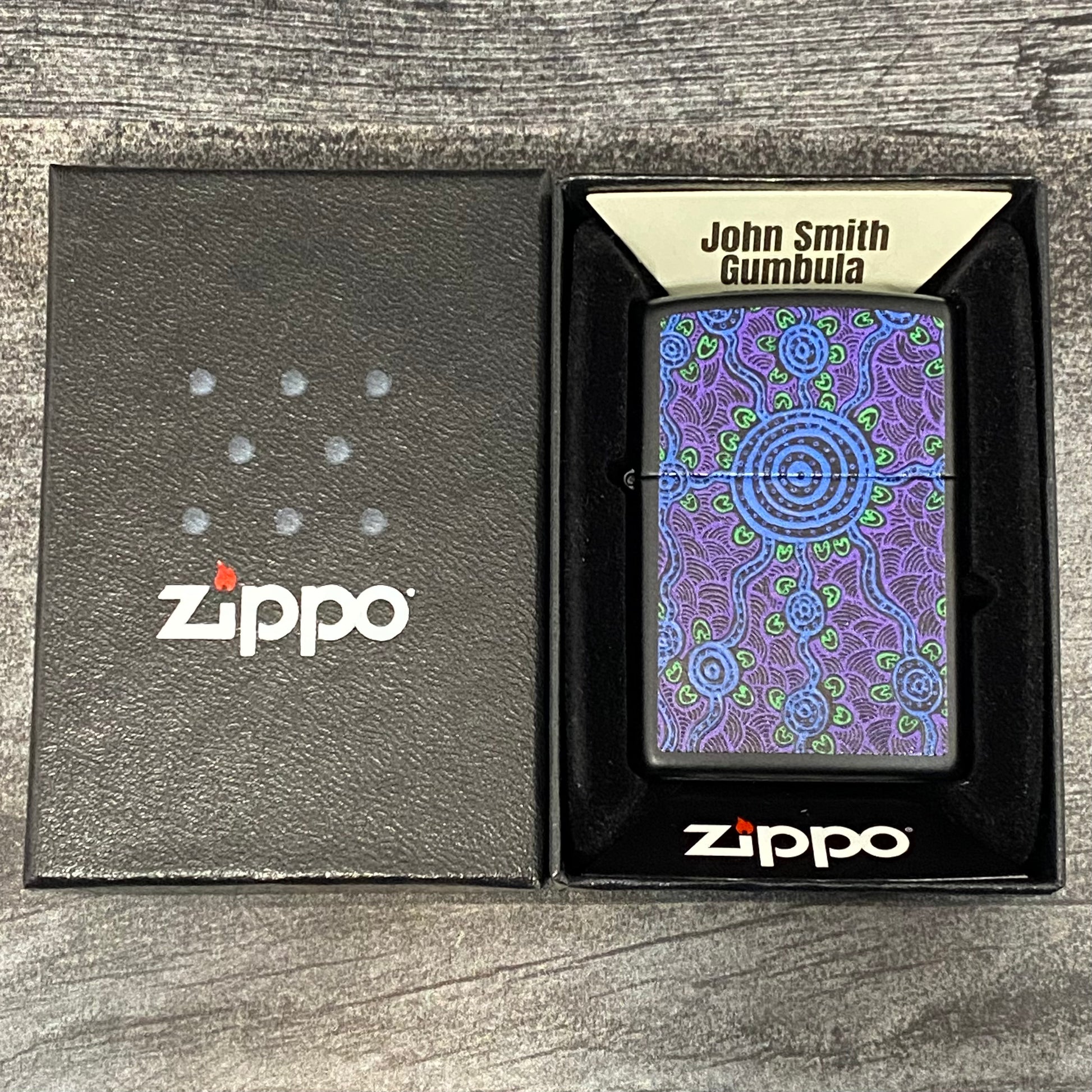 Zippo Lighter - John Smith Gumbula - Black Light