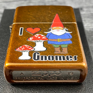 JV Exclusive I Love Gnomes Zippo Lighter - Toffee
