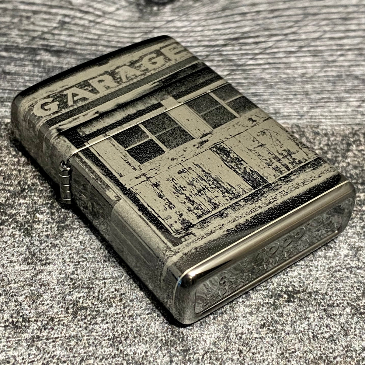 Zippo Lighter - Vintage Gas Station - High Polish Black - Riley's 66 LLC