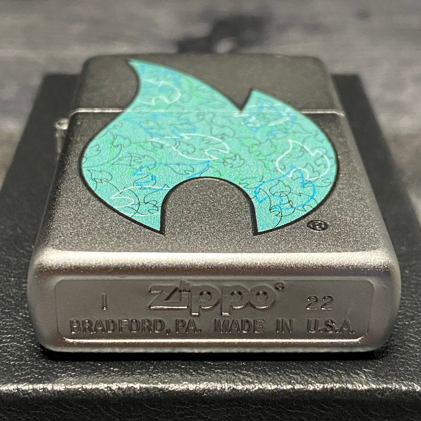 EXCLUSIVE - Riley's 66 Zippo Lighter - Retro Flame - Satin Chrome