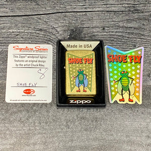 EXCLUSIVE - RILEY'S 66 ZIPPO LIGHTER - Shoe Fly - Street Brass